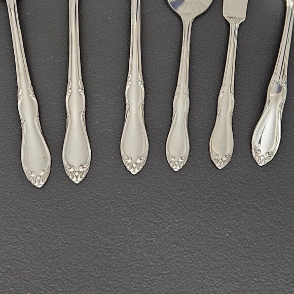 ONEIDA LTD S.L. & G.H. ROGERS STAINLESS 6 PC SERVING SET - Picture 10 of 13